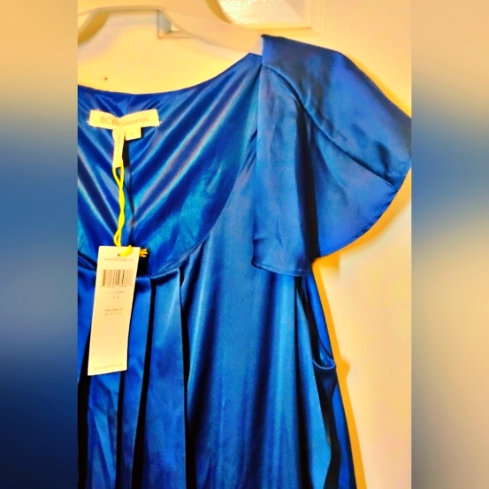 NWT BCBGeneration Blue Satin Dress